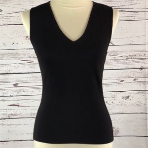 MAX STUDIO Black Sleeveless Ribbed Top! EXC. COND